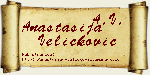 Anastasija Veličković vizit kartica